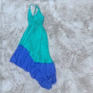 Two toned high low dress